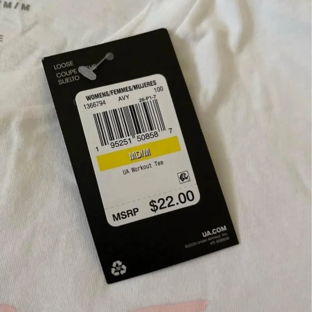 (NWT) The Under Armour Women's Classic White Tee, Medium - Picture 3 of 12